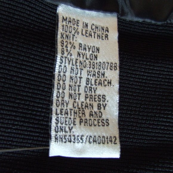 Black Quilted Leather Jacket Cardigan Sweater Channel Style by Nygard Collection - Picture 8 of 8